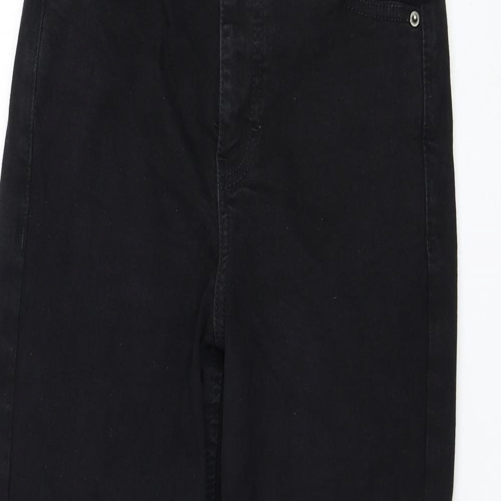 Topshop Womens Black  Cotton Skinny Jeans Size 26 in L30 in Regular Zip