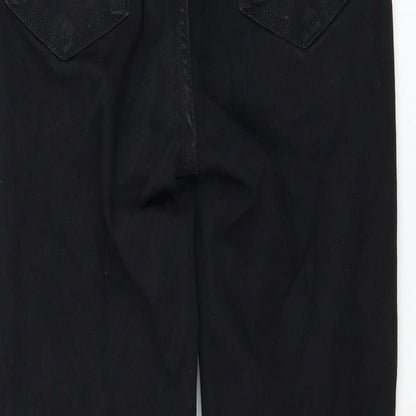 Topshop Womens Black  Cotton Skinny Jeans Size 26 in L30 in Regular Zip