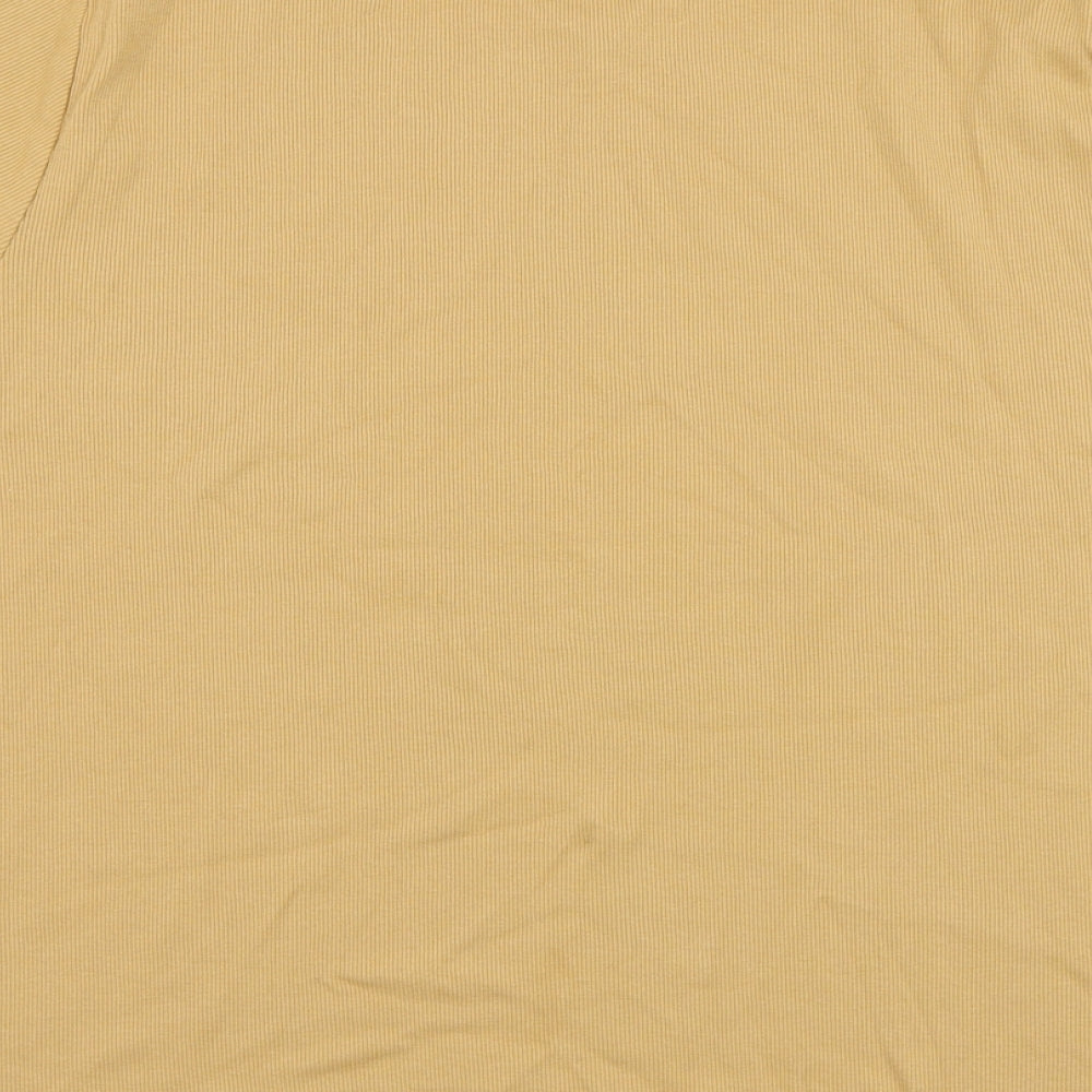 TU Womens Brown  Cotton Basic T-Shirt Size 26 Round Neck - Lips