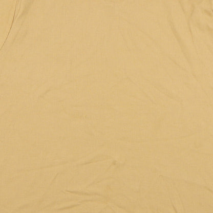 TU Womens Brown  Cotton Basic T-Shirt Size 26 Round Neck - Lips