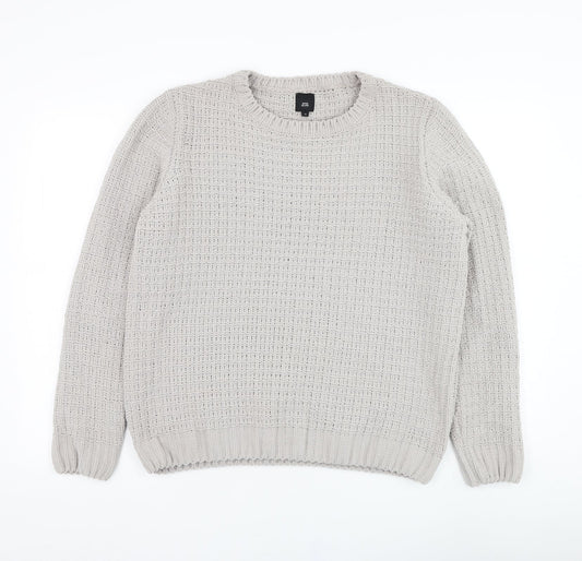 Womens UK Size M River Island Grey Pullover Jumper