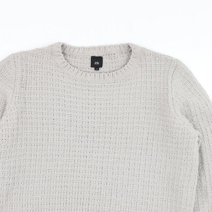 Womens UK Size M River Island Grey Pullover Jumper