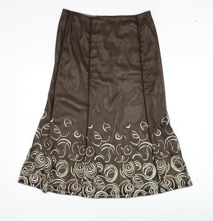 MINUET Womens Green  Polyester Straight & Pencil Skirt Size 14   Zip