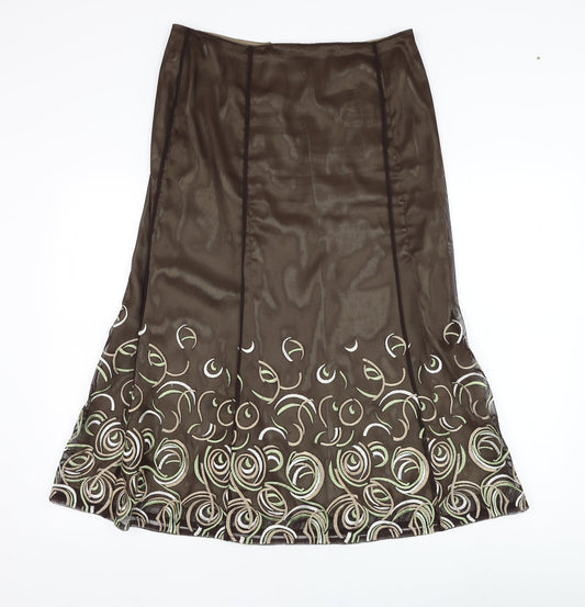 MINUET Womens Green  Polyester Straight & Pencil Skirt Size 14   Zip