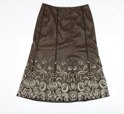 MINUET Womens Green  Polyester Straight & Pencil Skirt Size 14   Zip