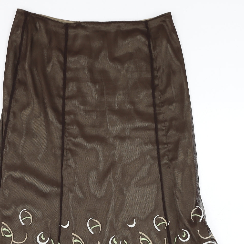 MINUET Womens Green  Polyester Straight & Pencil Skirt Size 14   Zip