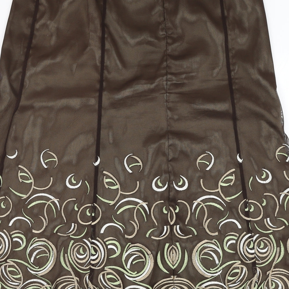 MINUET Womens Green  Polyester Straight & Pencil Skirt Size 14   Zip