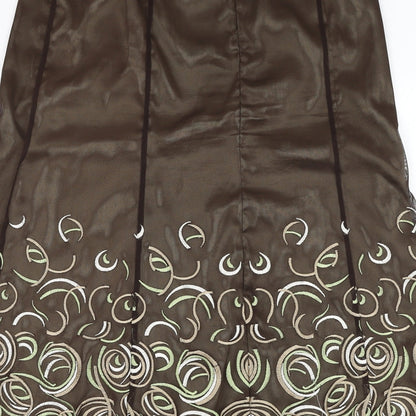 MINUET Womens Green  Polyester Straight & Pencil Skirt Size 14   Zip