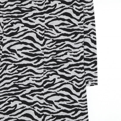 George Womens  Animal Print Polyester Jumper Dress  Size 12  Mock Neck Pullover