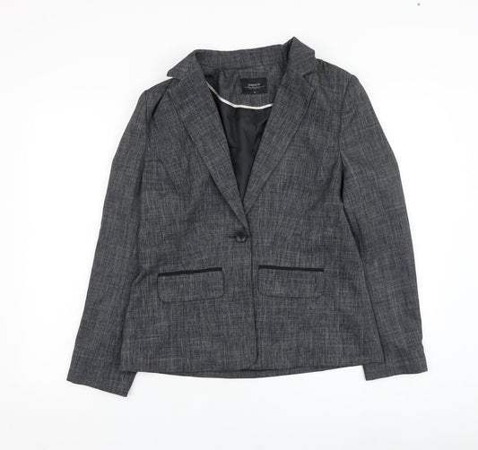Papaya Womens Grey   Jacket Blazer Size 12  Button