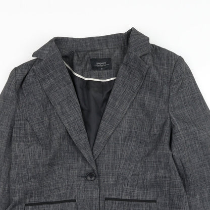 Papaya Womens Grey   Jacket Blazer Size 12  Button