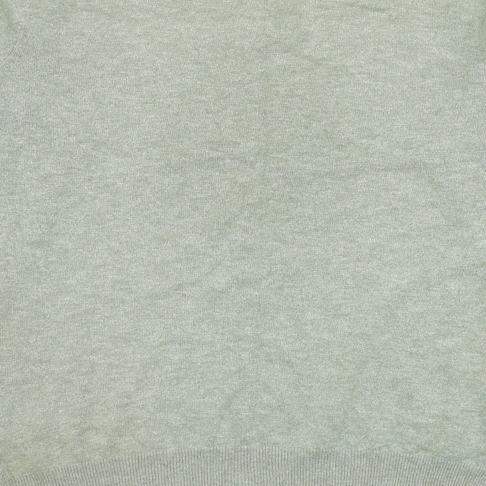 Ty Mens Green Round Neck  Cotton Pullover Jumper Size L