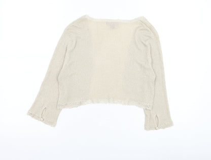 Womens UK Size 14 Monsoon Gold Cardigan Jumper