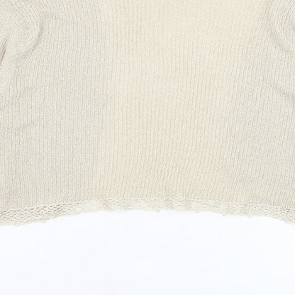 Womens UK Size 14 Monsoon Gold Cardigan Jumper