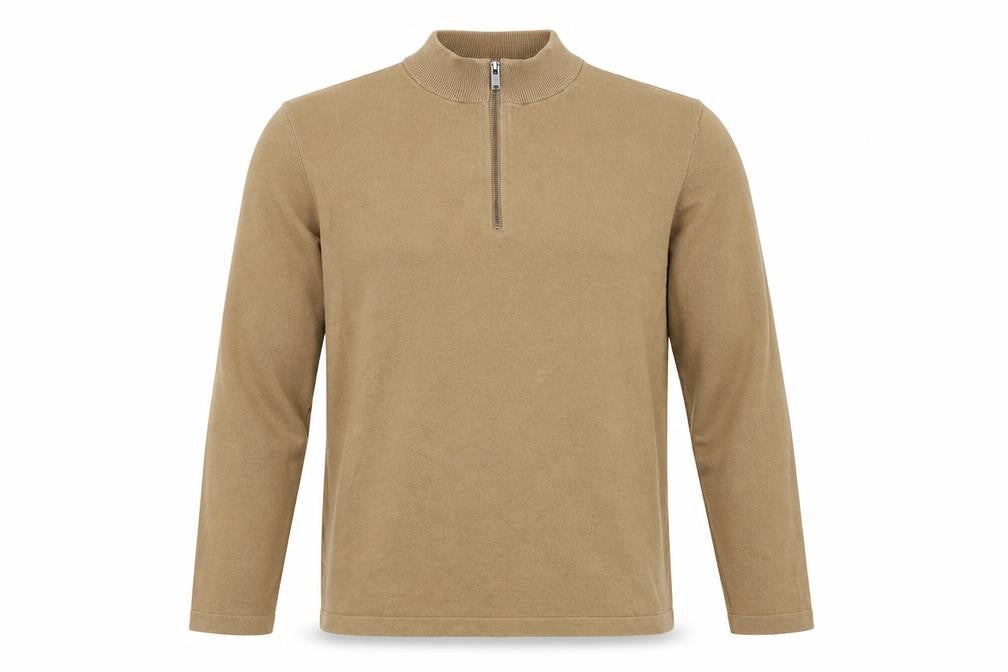 Mens UK Size S NEXT Brown Henley Jumper