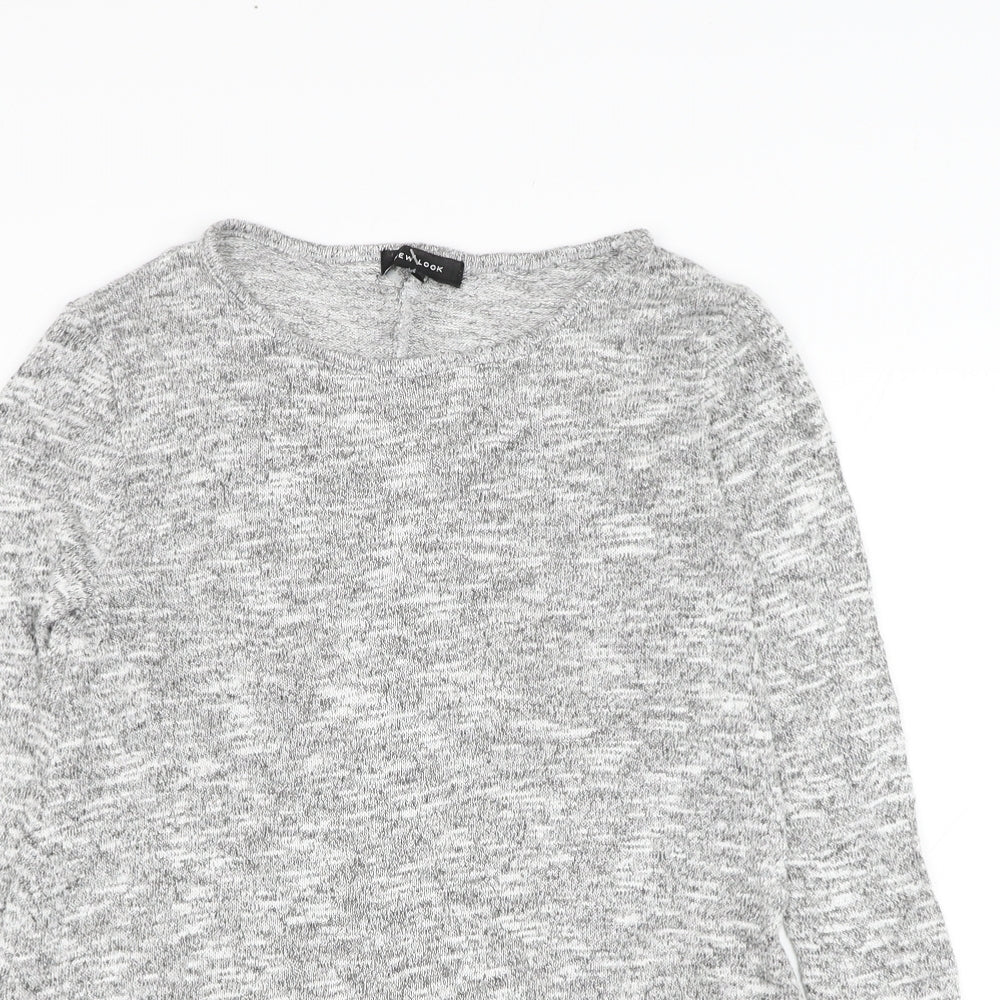 Womens UK Size 8 New Look Grey Pullover Jumper