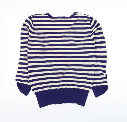 Womens UK Size 14 Red Herring Blue Pullover Jumper