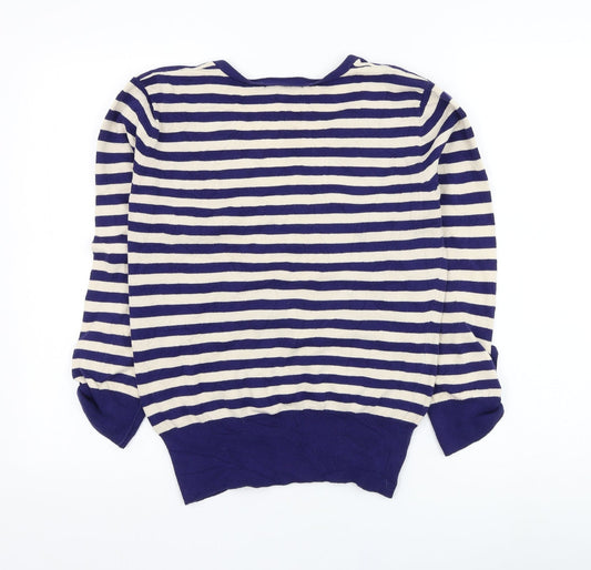 Womens UK Size 14 Red Herring Blue Pullover Jumper