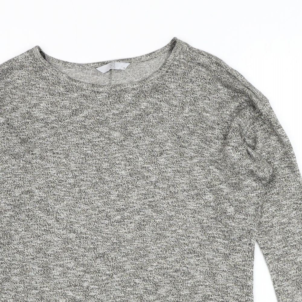 TU Womens Gold Round Neck  Viscose Pullover Jumper Size 10