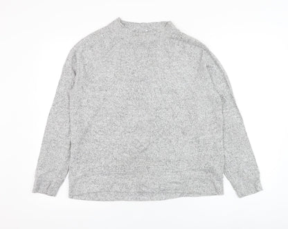 F&F Womens Grey Round Neck  Viscose Pullover Jumper Size 14
