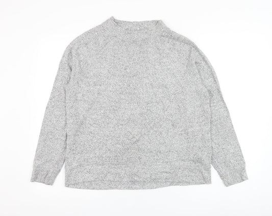 F&F Womens Grey Round Neck  Viscose Pullover Jumper Size 14
