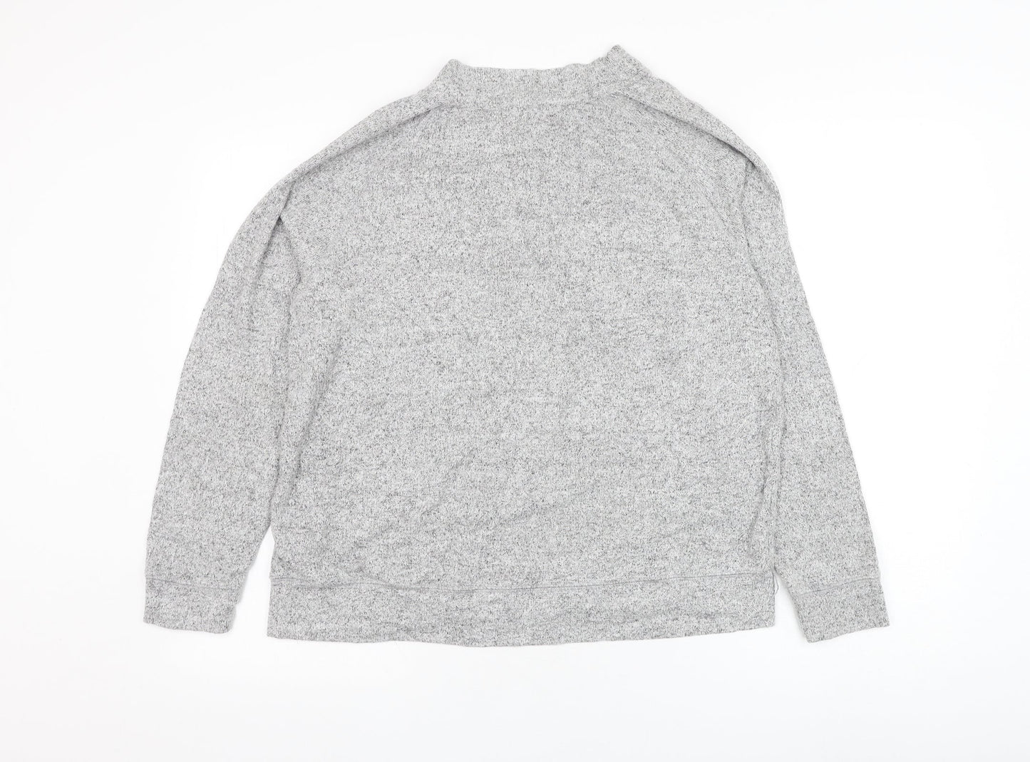 F&F Womens Grey Round Neck  Viscose Pullover Jumper Size 14