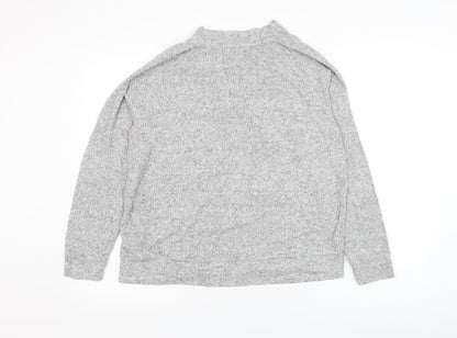 F&F Womens Grey Round Neck  Viscose Pullover Jumper Size 14