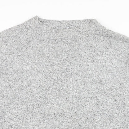 F&F Womens Grey Round Neck  Viscose Pullover Jumper Size 14