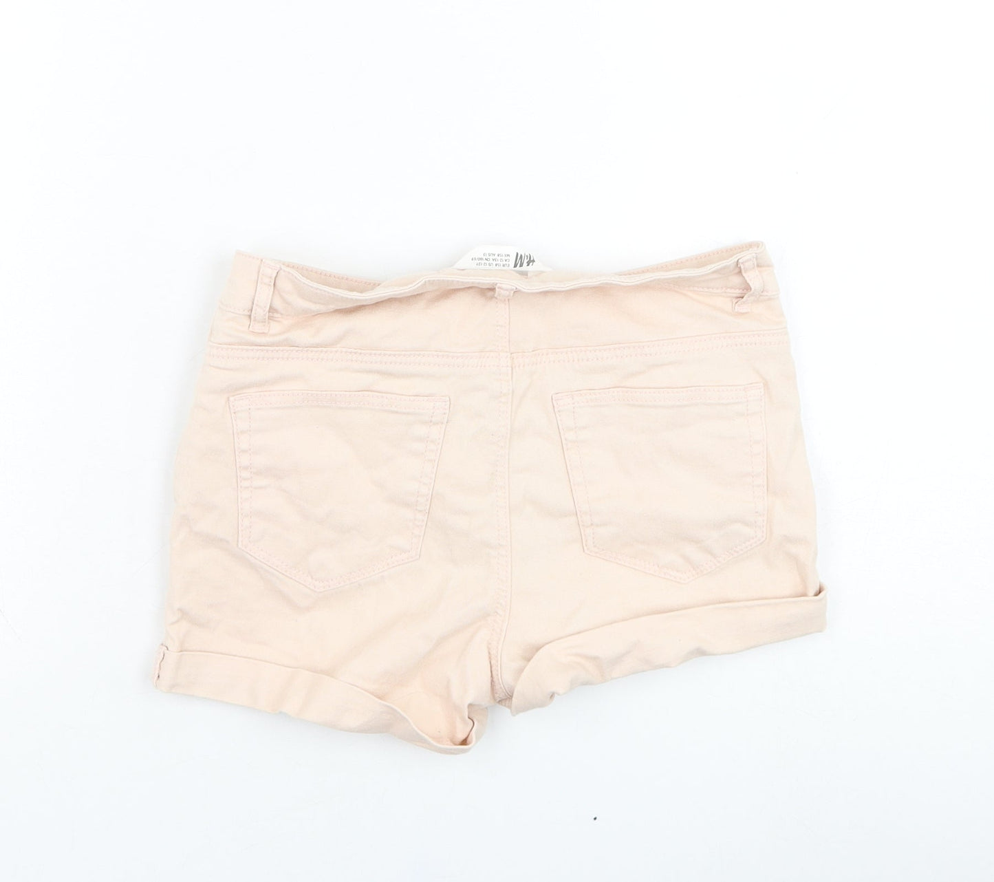 H&M Girls Pink  Cotton Bermuda Shorts Size 12-13 Years  Regular Zip