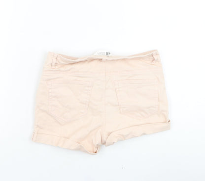 H&M Girls Pink  Cotton Bermuda Shorts Size 12-13 Years  Regular Zip