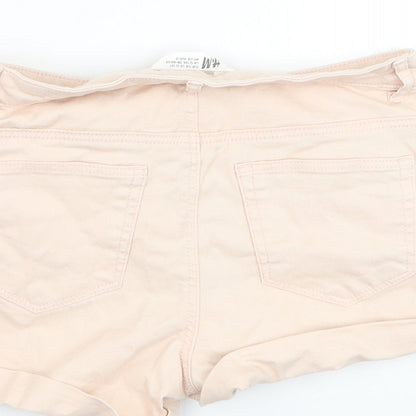 H&M Girls Pink  Cotton Bermuda Shorts Size 12-13 Years  Regular Zip