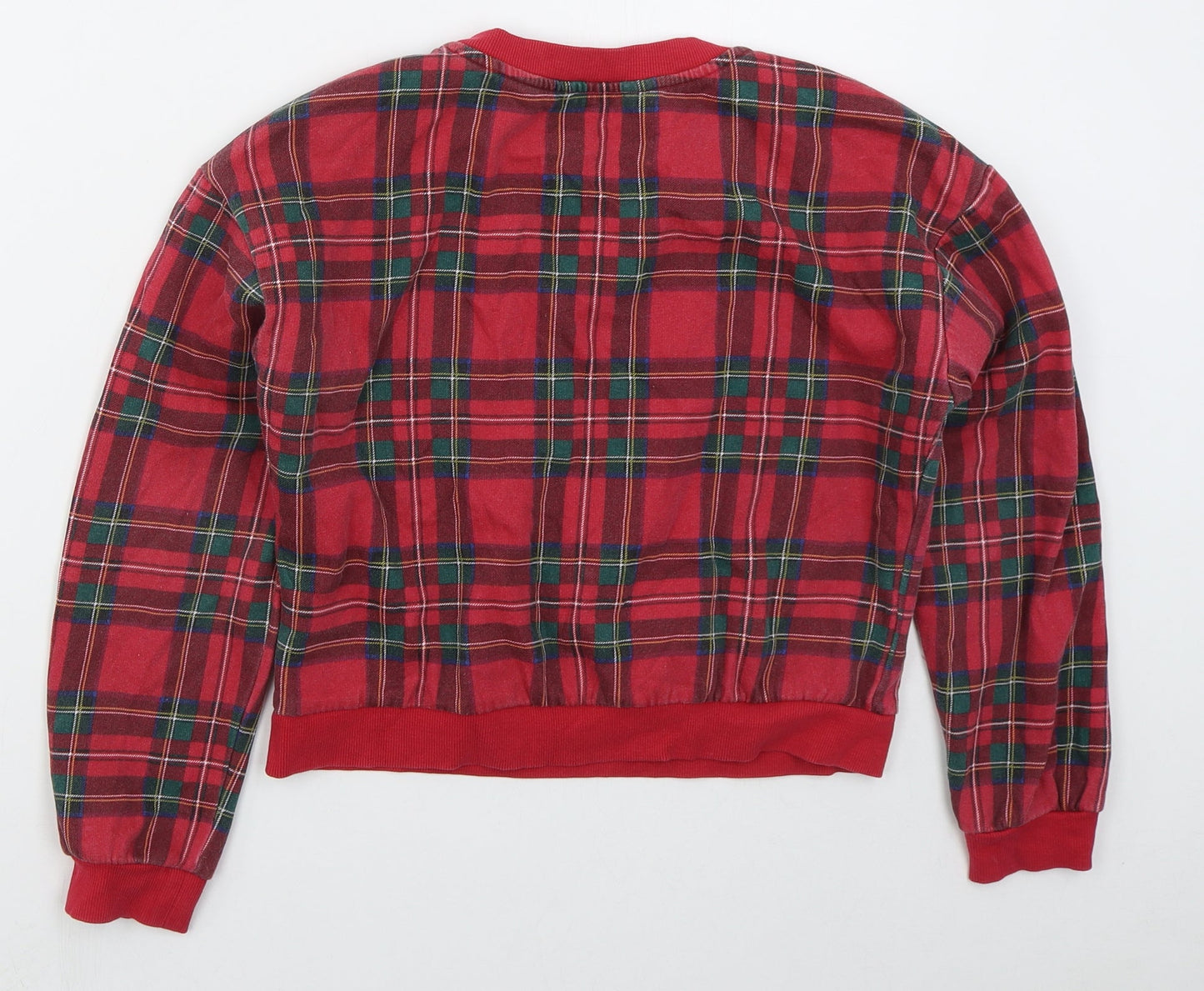 H&M Girls Red Check Cotton Pullover Sweatshirt Size 11-12 Years  Pullover - Ski Club Vermont