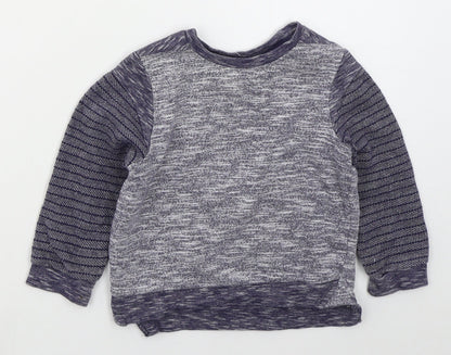 Nutmeg Boys Blue Striped Cotton Pullover Sweatshirt Size 2-3 Years  Pullover