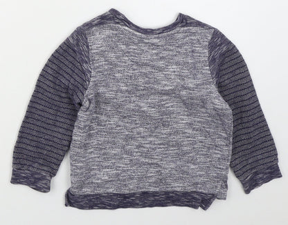 Nutmeg Boys Blue Striped Cotton Pullover Sweatshirt Size 2-3 Years  Pullover