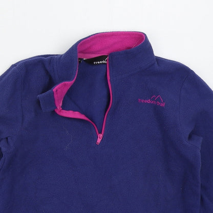 Freedom Trail Girls Blue   Jacket  Size 7-8 Years  Zip
