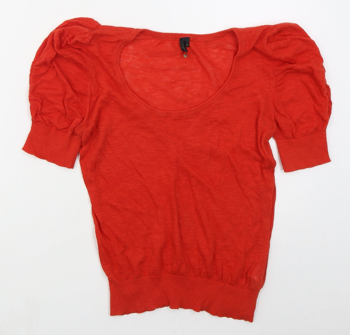 Womens UK Size 12 Topshop Red Pullover Jumper