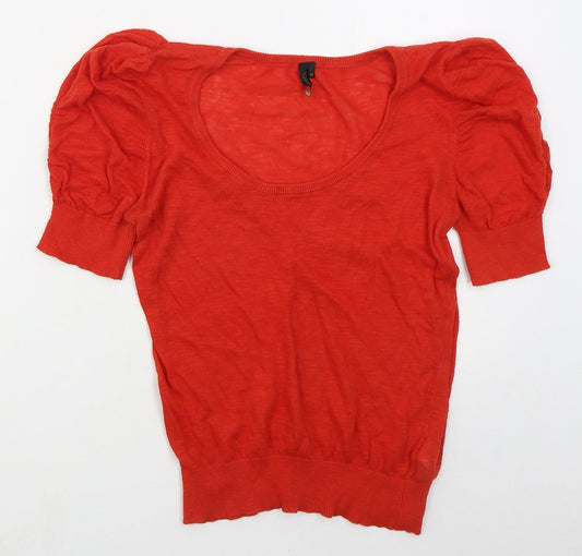 Womens UK Size 12 Topshop Red Pullover Jumper