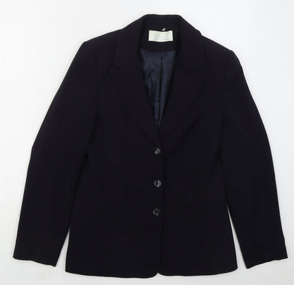 Womens UK Size 10 AMARANTO Regular Blue Suit Jacket