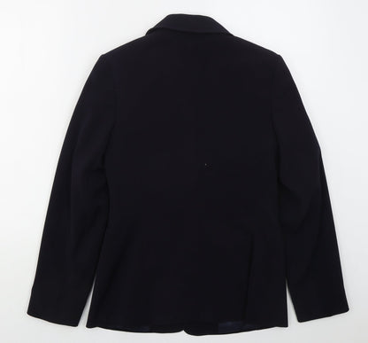 Womens UK Size 10 AMARANTO Regular Blue Suit Jacket