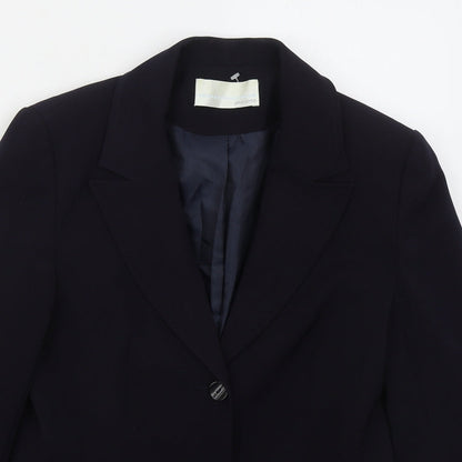 Womens UK Size 10 AMARANTO Regular Blue Suit Jacket