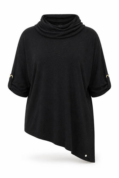 Pomodoro Womens Green Roll Neck  Viscose Pullover Jumper Size 4