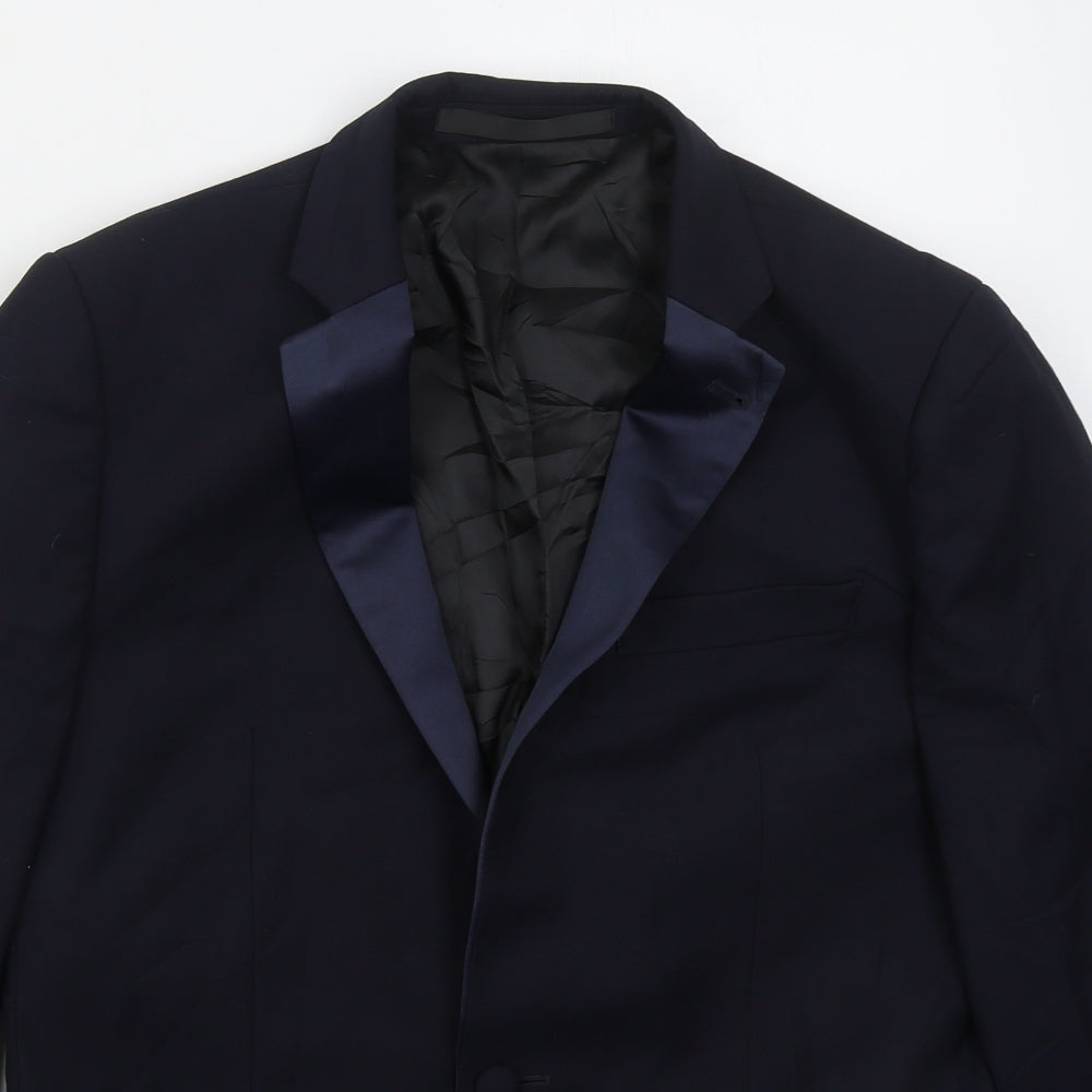Mens UK Size 38 Topman Regular Blue Suit Jacket