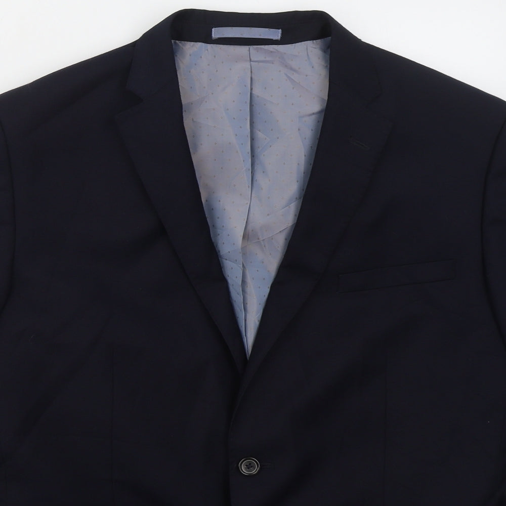 Mens UK Size 42 Burton Regular Blue Suit Jacket
