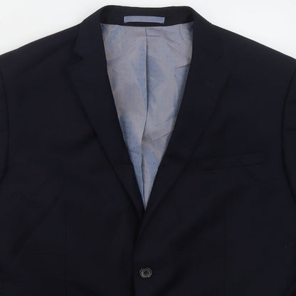 Mens UK Size 42 Burton Regular Blue Suit Jacket