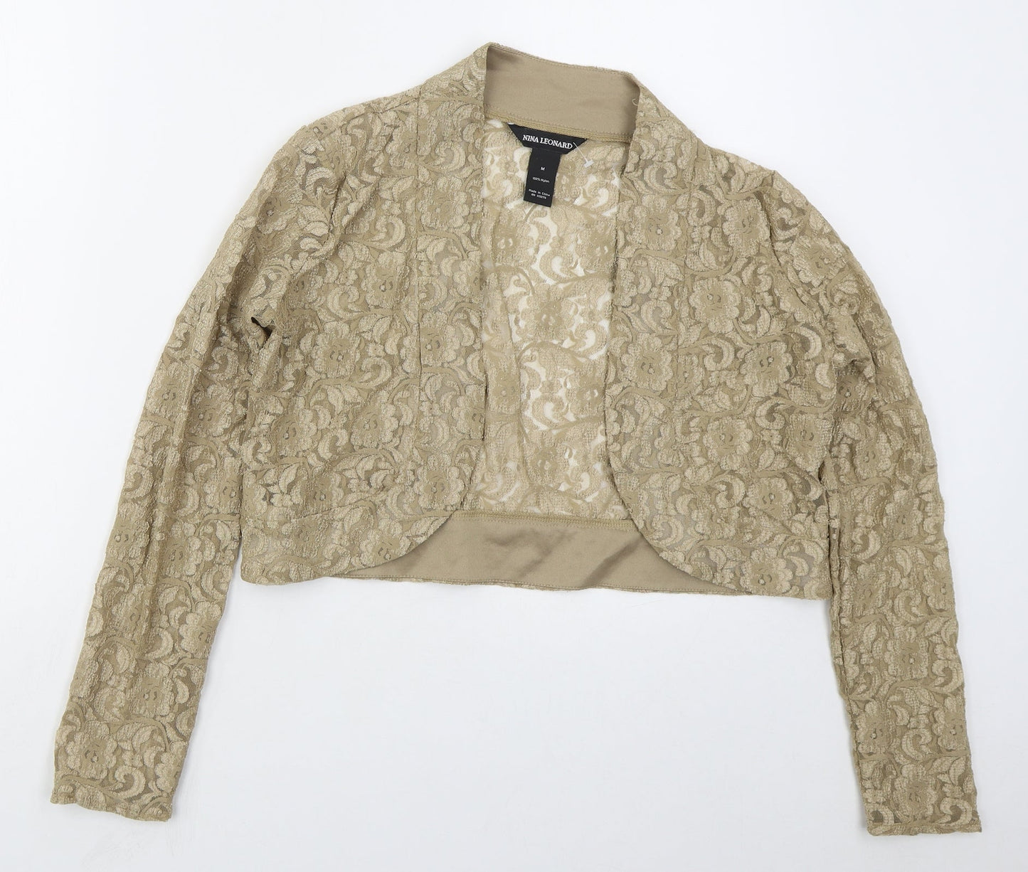 Womens UK Size M Nina Leonard Beige Jacket
