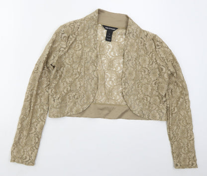 Womens UK Size M Nina Leonard Beige Jacket