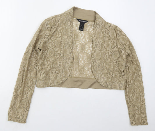 Womens UK Size M Nina Leonard Beige Jacket