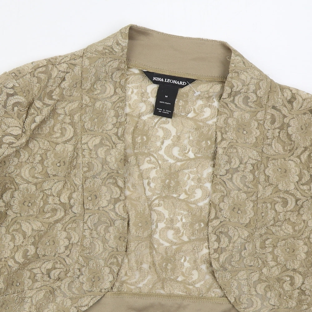 Womens UK Size M Nina Leonard Beige Jacket