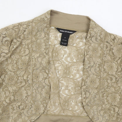 Womens UK Size M Nina Leonard Beige Jacket