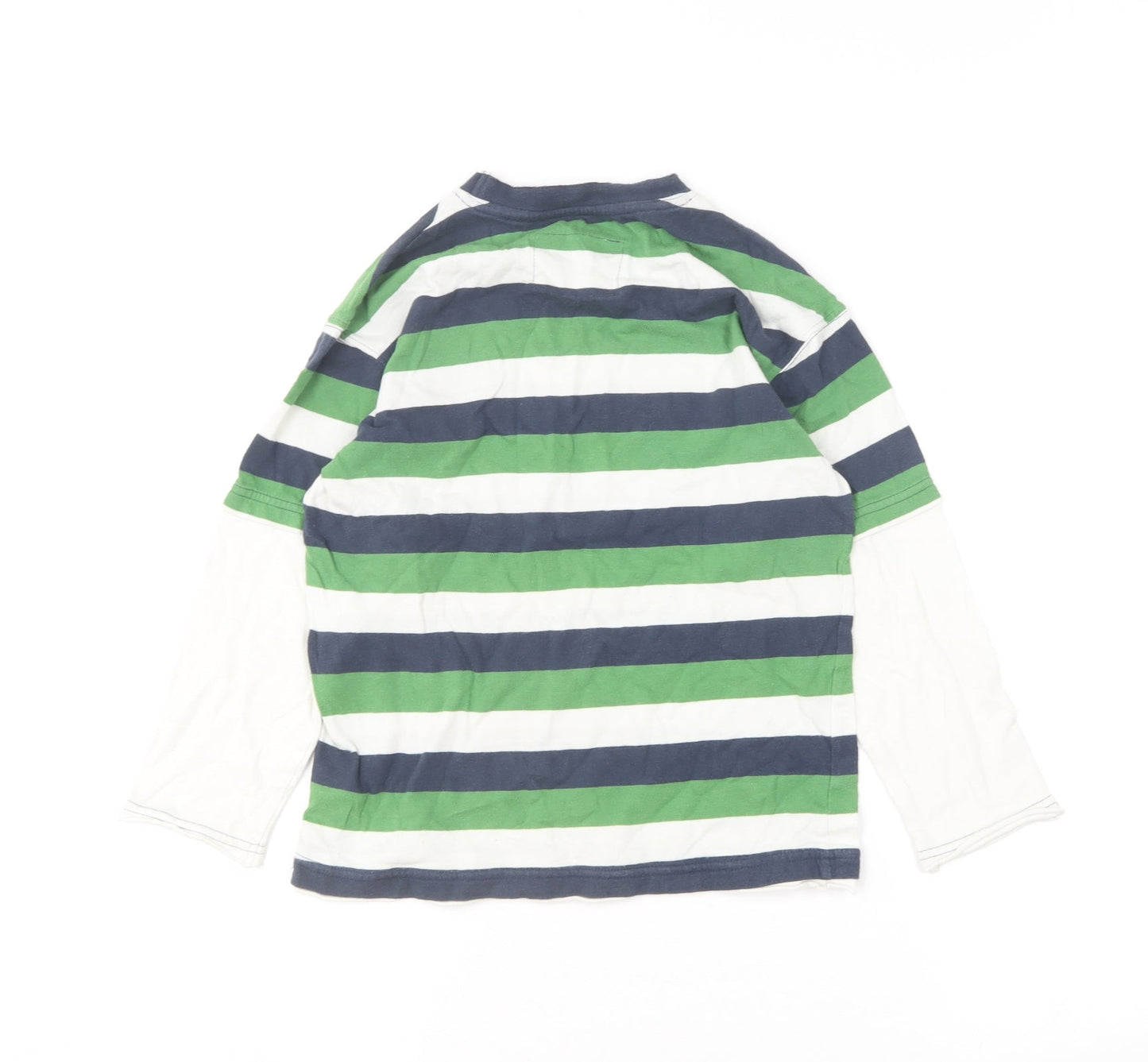 Cherokee Boys Multicoloured Striped Cotton Basic T-Shirt Size 7-8 Years Round Neck